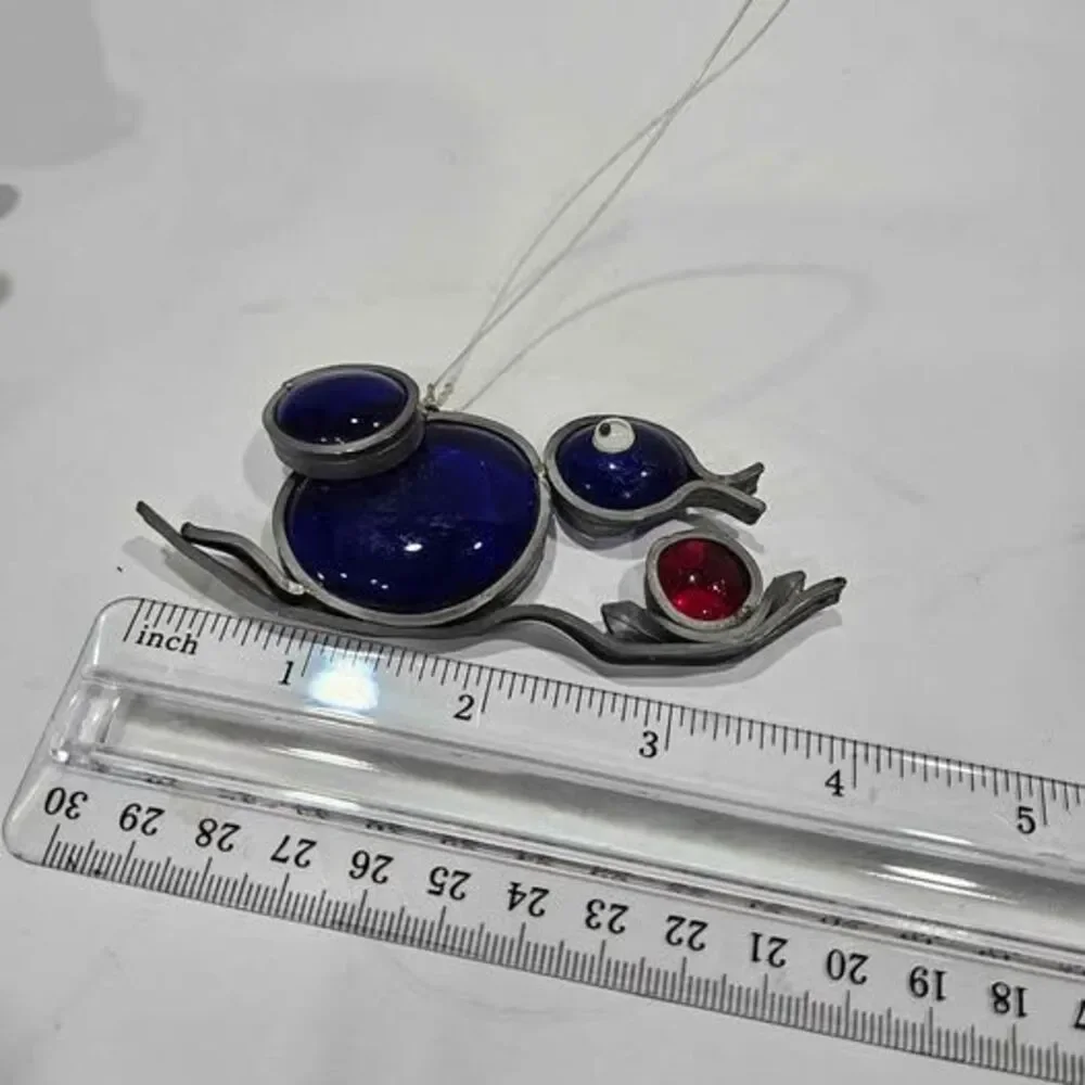 Stained glass bird ornament